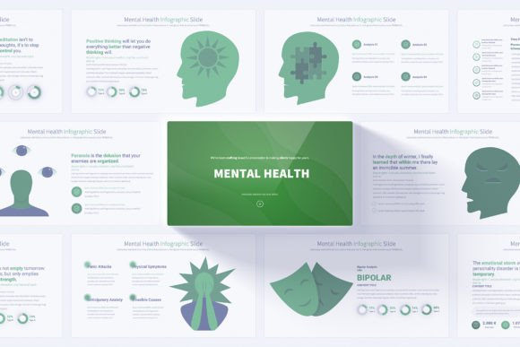 Download Mental Health PowerPoint Template - Men Collection