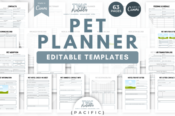 Download Pet Planner Canva Templates | PACIFIC - Templates Collection