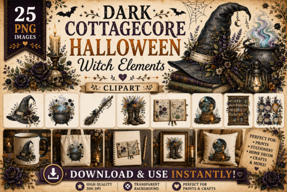 Download Dark Cottagecore Halloween Witch Element - Men Collection