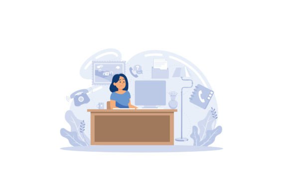 Download Work at Home Concept Design. Freelance - Premium Resources